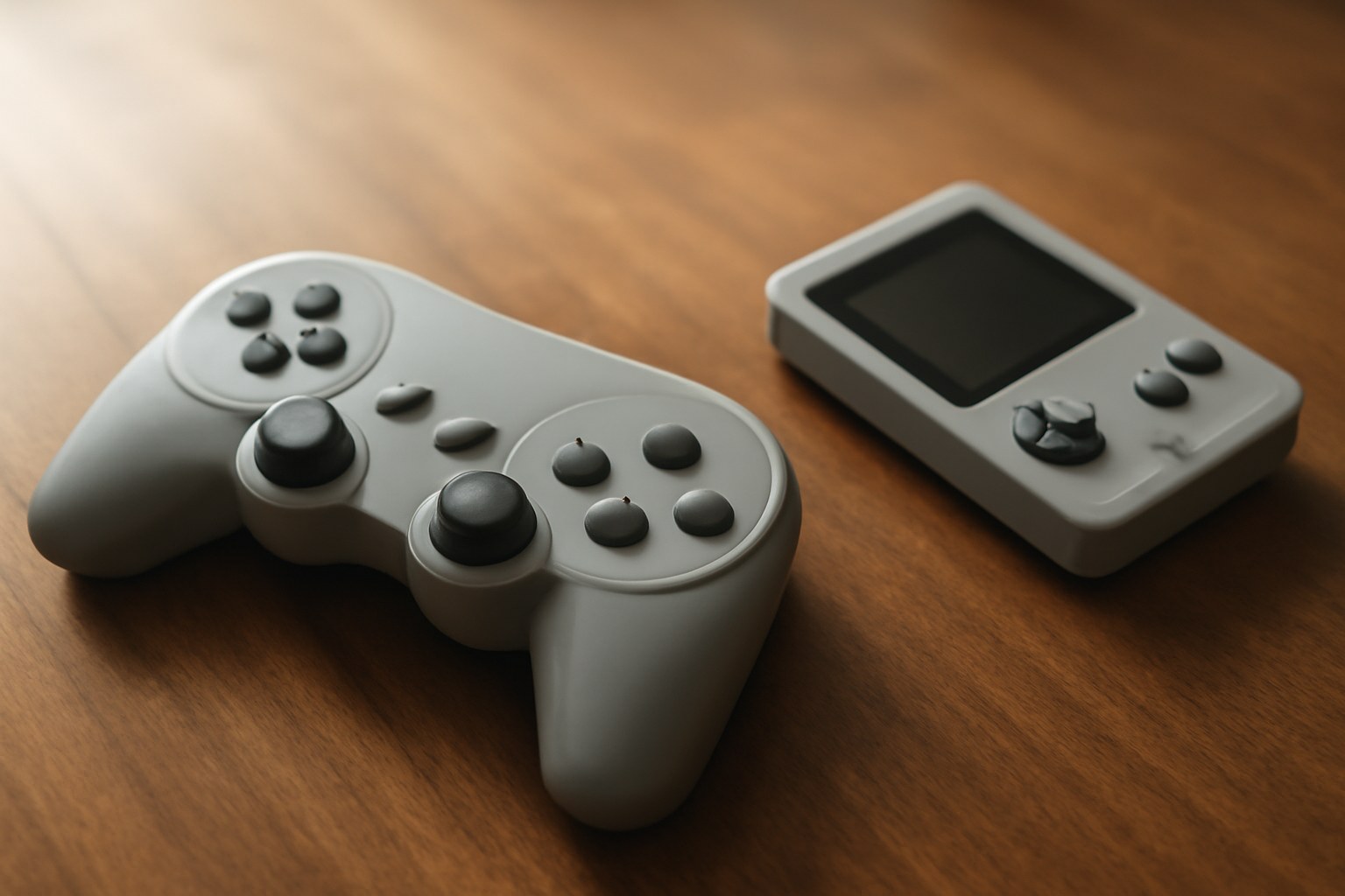 ゲーム機コントローラーと携帯型ゲーム機のイメージ